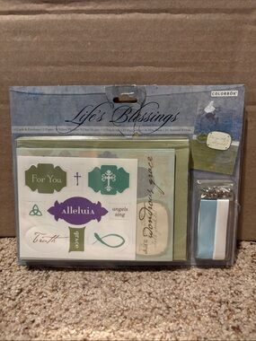 NEW Life's Blessings Card Kit - Green, Teal, Purple Accents